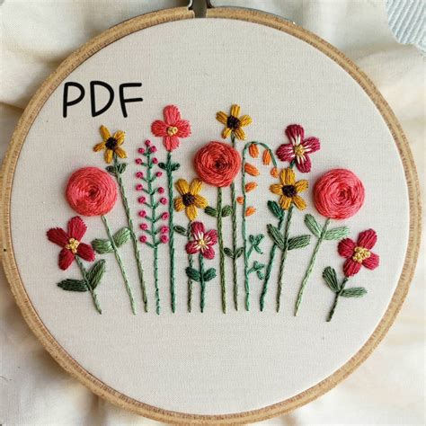 Garden Embroidery Floral Embroidery Patterns Hand Embroidery Tutorial