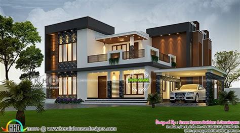2423 Square Feet 4 Bhk Contemporary Home Plan Kerala Home Design And