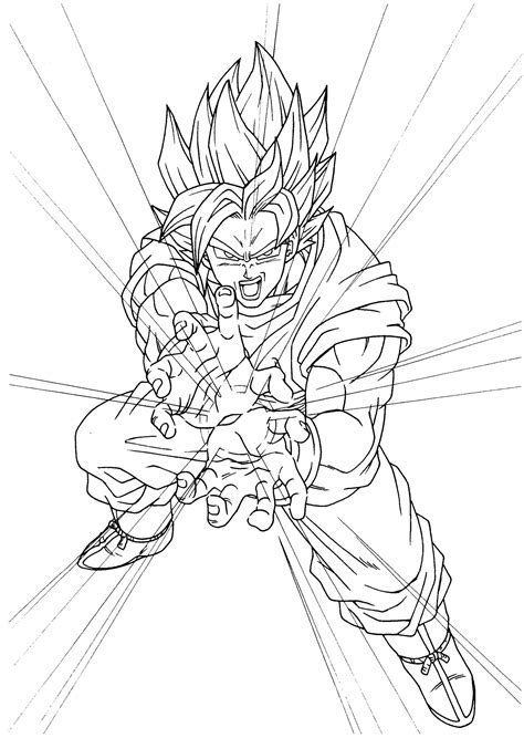 Songoku Dragon Ball Z Kids Coloring Pages