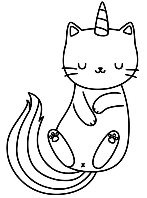 Desenhos De Gato Unicórnio Para Colorir Pintar E Imprimir Colorironline