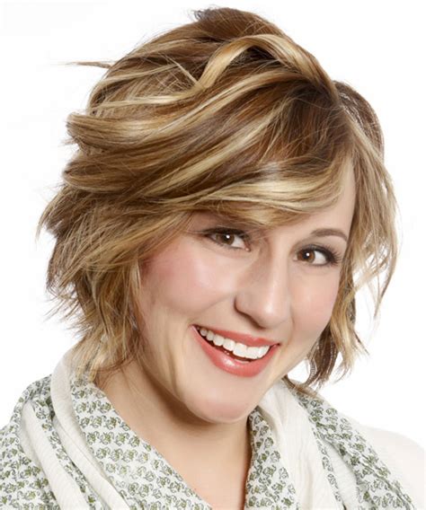 Short, platinum blonde haircut with shaved back and sides, and blue fringe. Short Wavy Formal Layered Bob Hairstyle with Side Swept ...
