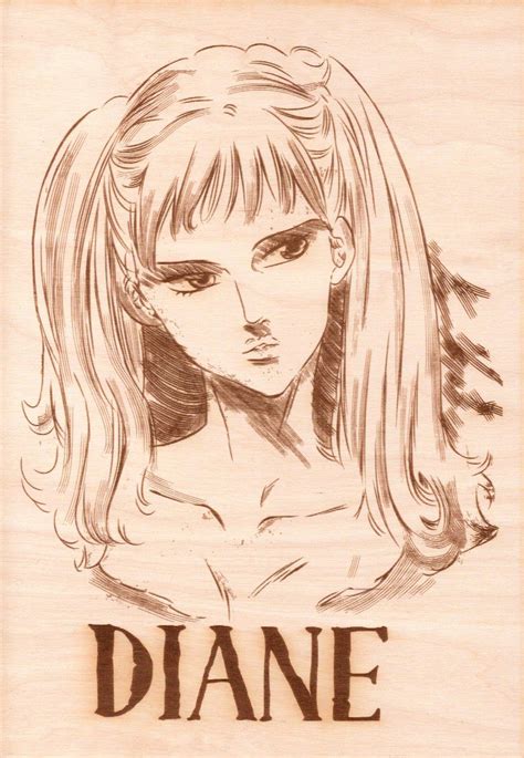 Seven Deadly Sins Diane Wooden Wanted Poster Seven Deadly Sins