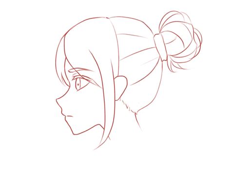 Start by drawing the hair and indicating the hairline. How to Draw the Head and Face - Anime-style Guideline Side ...