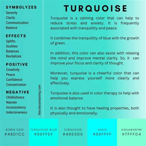 The Meaning Of The Color Turquoise And Its Symbolism