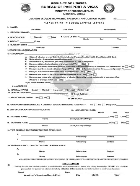 Liberia Birth Certificate Form Pdf Download Airslate Signnow