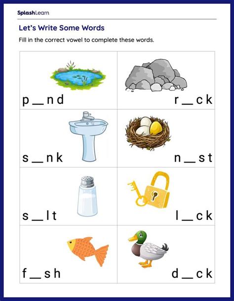 Reading Words Worksheets For 1st Graders Online Splashlearn