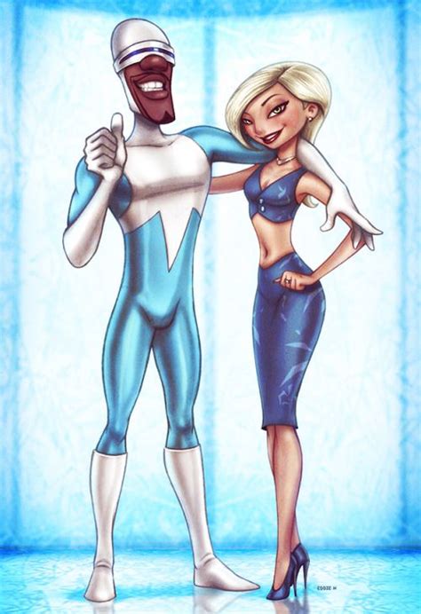 Frozone Lucius Best And Mirage ~ The Incredibles Disney Fan Art The Incredibles Mirage The