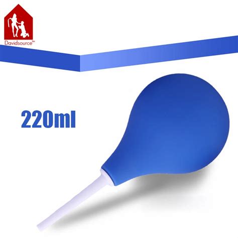 davidsource 220ml blue enemator rectal syringe anal douche bum anus cleaner for anal sex