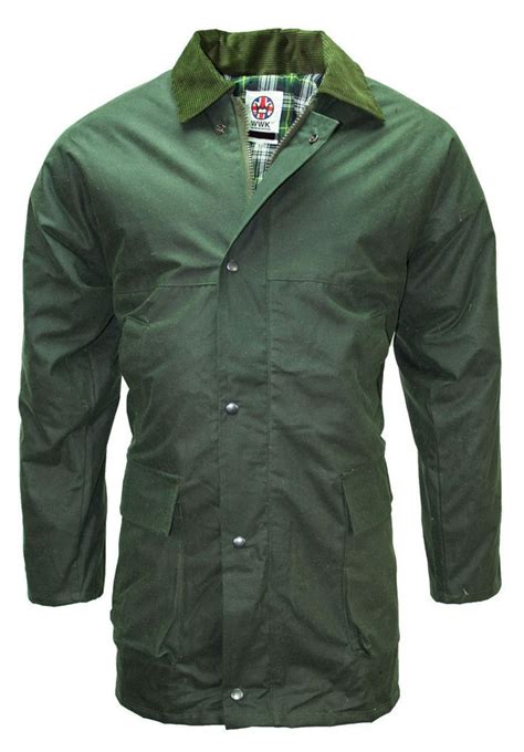 Wax Jacket Green Water Resistant Hunting Shooting Padded Quilted