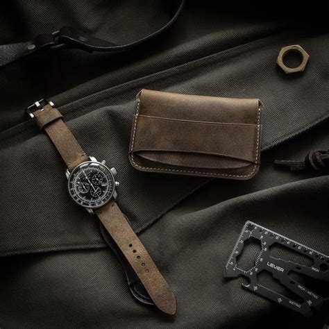Bas And Lokes Suede Watch Strap On A Graf Zeppelin Watch Leather