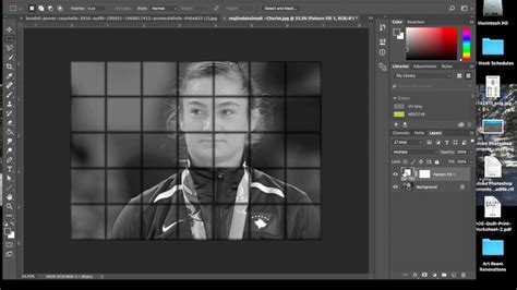 How To Add A Printable Grid To A Photo Using Photoshop Youtube