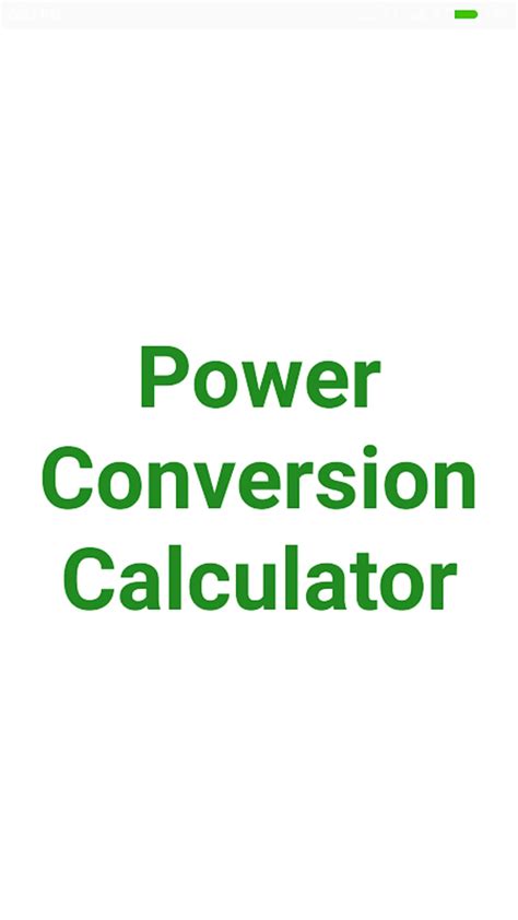Power Conversion Calculator Apk Pour Android Télécharger