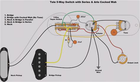 Tele style guitar wiring diagram with three single coils 5 way lever switch 1 volume 2 tones. Favorite 5-Way switch diagrams? | Telecaster Guitar Forum
