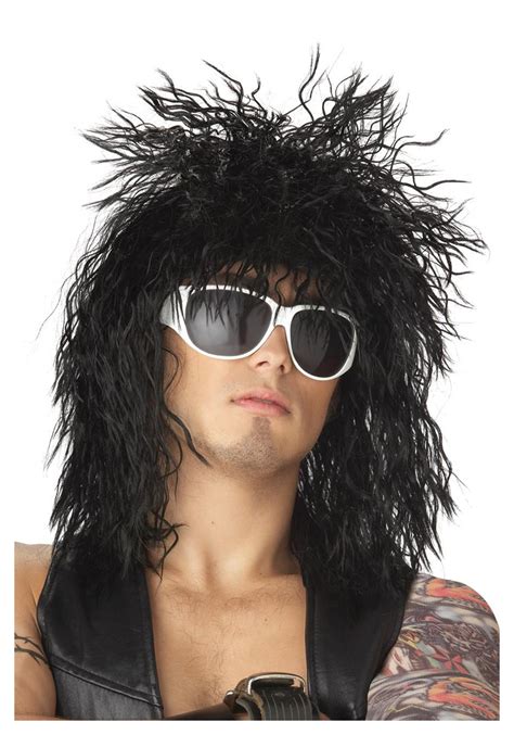Troubled by sparse and thinning hair? Black Rocker Dude Wig