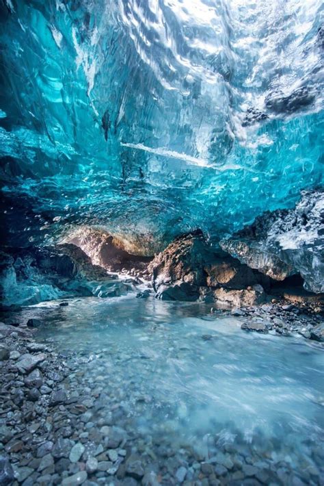 Photographing Inside Vatnajokull Waterfall Ice Cave Iceland