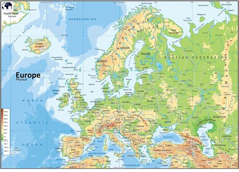Free Printable Labeled Map Of Europe Physical Template Pdf