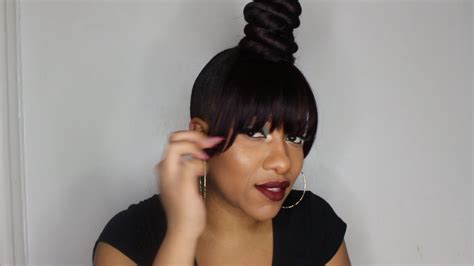 Twisted Bun With Faux Bangs New Years Transformation Youtube