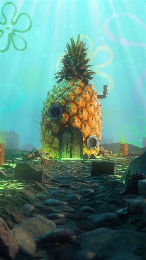 The best quality and size only with us! Spongebob House iPhone Wallpaper | Spongebob wallpaper ...
