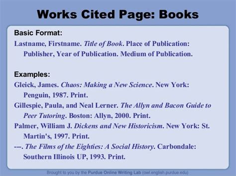 Owl Purdue How To Cite A Book Purdue Owl Apa Style Guide If You