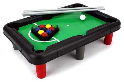 Toy Mini Billiard Pool Table W Table Full Set Of Balls 2 Cues