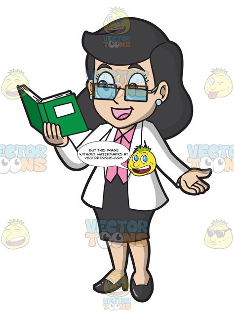 A Female Science Teacher Clipart Cartoons By Vectortoons