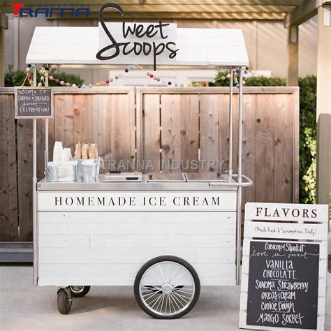 Classic Mobile Beautiful Newest Fast Outdoor Mobile Coffee Ice Cream Cart Buy Ice Cream Cart