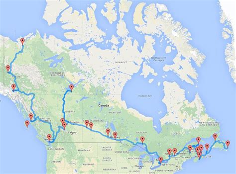 Map Of Canada For Road Trip Maps Of The World