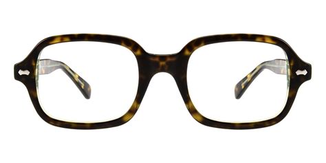 unisex rectangle eyeglasses full frame plastic green tortoise fz1243