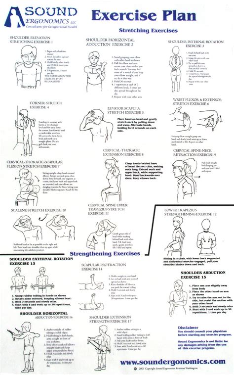 Exercise Poster Cardiac Rehab Exercises Health And Safety Poster