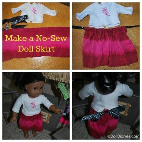 How To Make A No Sew Doll Skirt Kids Clothes Diy Doll Clothes
