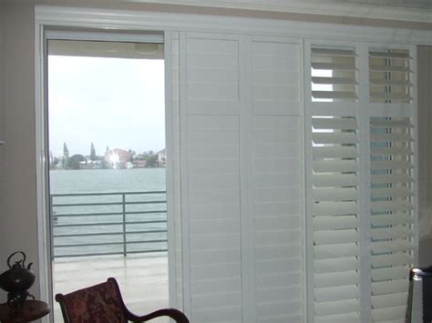 Plantation Shutters For Sliding Glass Door Traditional Houston By