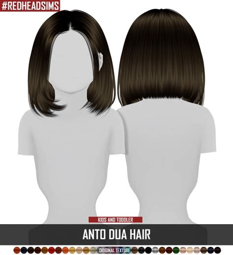 Anto Dua Hair For Kids And Toddler By Thiago Mitchell At Redheadsims