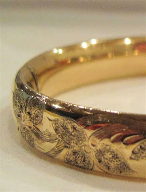 Antique Gold Filled Bangle Bracelet Bates And Bacon 1905