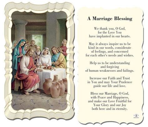 A Marriage Blessing Holy Card Free Ship 49 Marriage Catholic Blessed