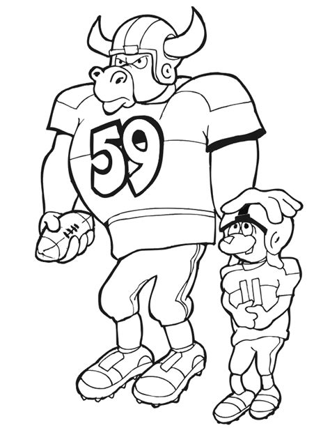 Our coloring pages require the free adobe acrobat reader. Football Coloring Picture | Bull and Dog Football Players