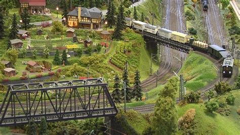 Beautiful Model Train Layout And Railroad In Scale H0 And Scale H0e