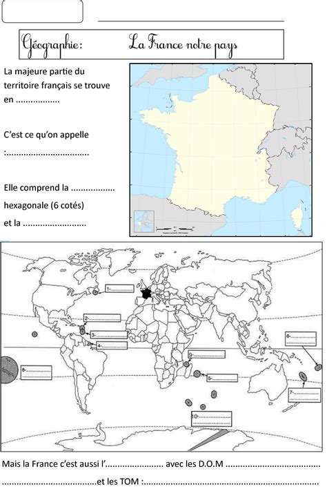 Questionner Le Mondegéographie Ce2 Cm La France Continentale Et L