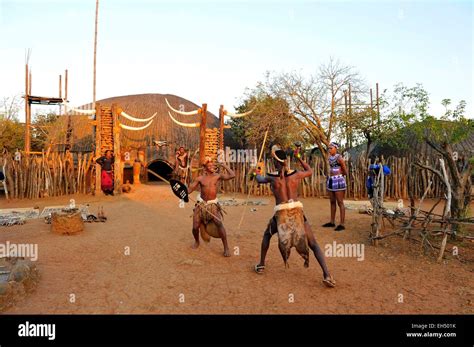 Südafrika Kwazulu Natal Eshowe Zululand Shakaland Stockfotografie