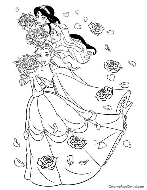 Disney Princesses 06 Coloring Page Coloring Page Central