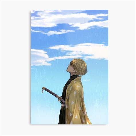 Zenitsu Looking In The Sky Par Witherxx Redbubble Art Mini