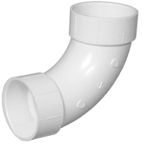 Shop Charlotte Pipe 4 In Dia 90 Degree Pvc Elbow Long Sweep Fitting At