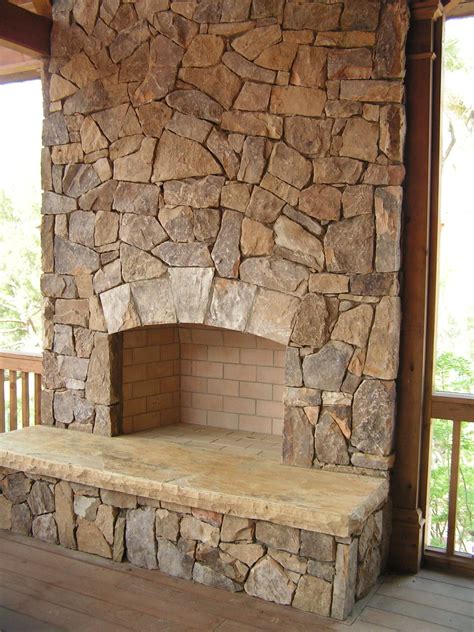 River Rock Corner Fireplace River Rock Lends A Natural Appeal When