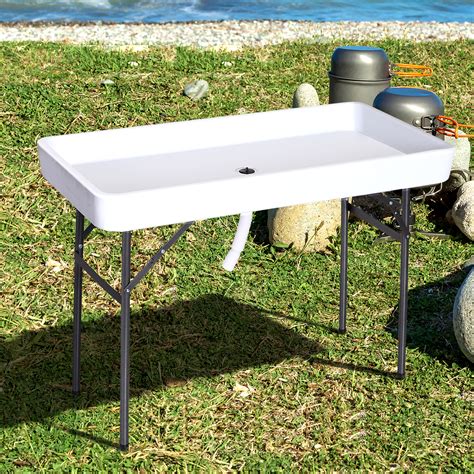 Sporting Goods 4 Foot Folding Fish Fillet Cleaning Table With Sink For