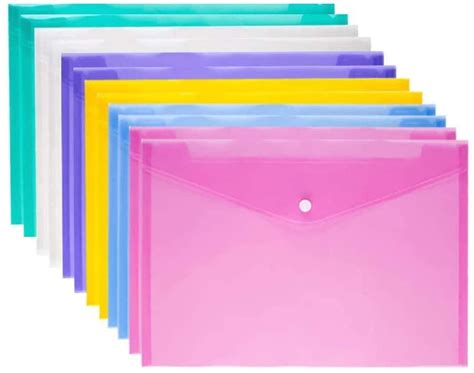 File Folders Plastic Envelopes Poly Envelope Folder With Snap Button