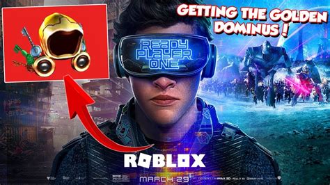 Searching The Golden Dominus Ready Player One Roblox Event Youtube