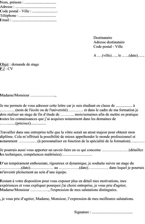 Lettre De Motivation Génie Civil Stage Laboite Cvfr