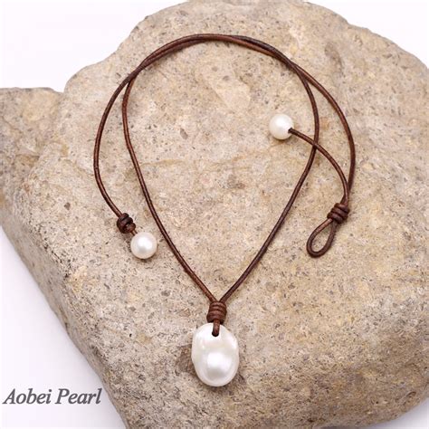 Aobei Pearl Handmade Necklace Made Of Freshwater Pearl And Genuine