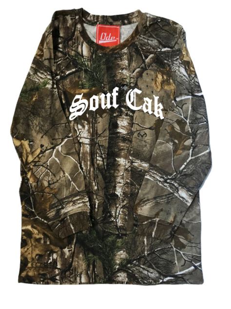 The Souf Cak Camo Long Sleeve White Font Ode Clothing