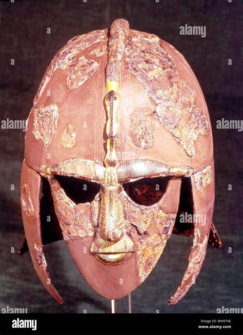 Sutton Hoo Mask Anglo Saxon Stock Photo Alamy