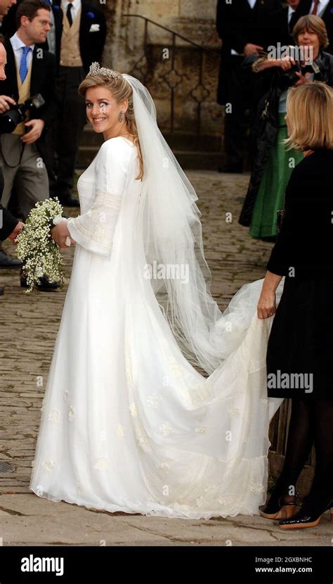 Laura Parker Bowles Arrives At St Cyriacs Church Stock Photo Alamy